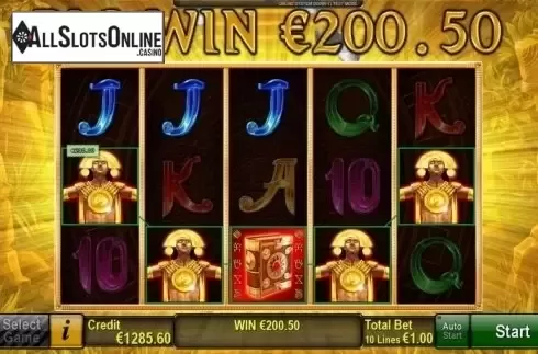 Win screen. Book of Ra - Temple of Gold from Greentube