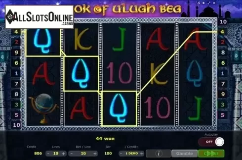 Win Screen . Book of Ulugh Beg from Five Men Games
