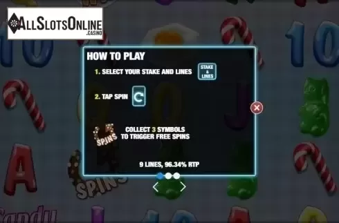 Paytable 1. Candy Swap from Nektan
