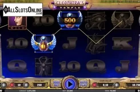 Win Screen 2. Cleopatras Temple from Capecod Gaming
