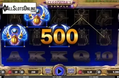 Win Screen 4. Cleopatras Temple from Capecod Gaming