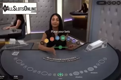 Game Screen 1. Crystal Blackjack from NetEnt