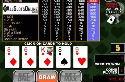 Game workflow . Double Double Jackpot Poker from RTG