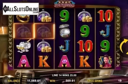 Free Spins 3. Five Flowers from Aspect Gaming