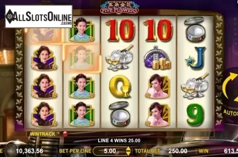 Win Screen. Five Flowers from Aspect Gaming