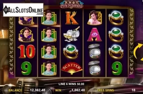 Free Spins 4. Five Flowers from Aspect Gaming