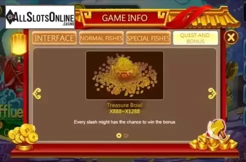 Bonus screen