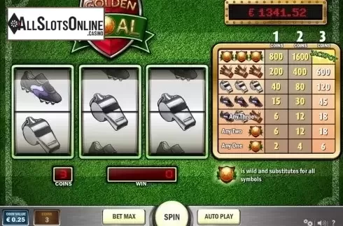 paytable 1. Golden Goal from Play'n Go