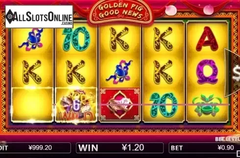 Win screen 2. Golden Pig Good News from Iconic Gaming