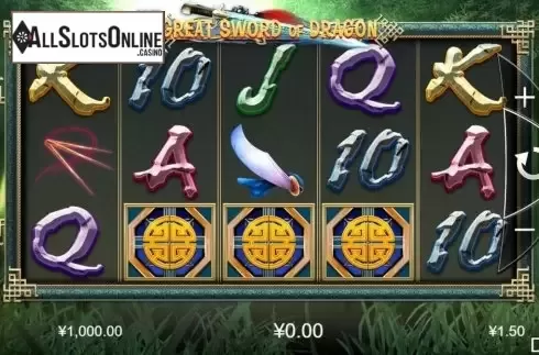 Reel screen . Great Sword of Dragon from Iconic Gaming