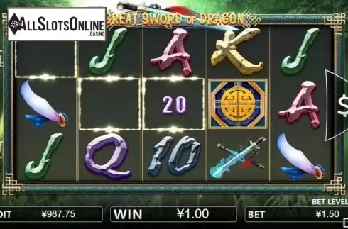 Paytable screen 3. Great Sword of Dragon from Iconic Gaming