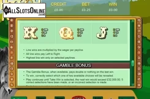 Gamble Bonus. Horsing About from Eyecon