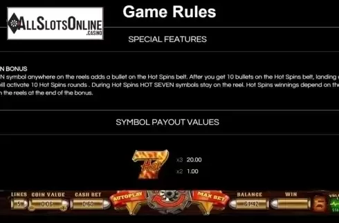 Game Rules. Hot 777 Deluxe from Wazdan