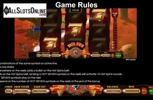Game Rules. Hot 777 Deluxe from Wazdan