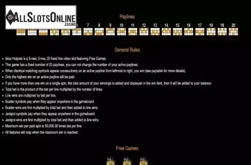 PayLines screen