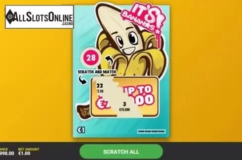 Game Screen 2. It's Bananas from Hacksaw Gaming