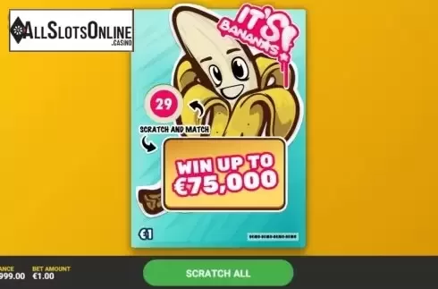 Game Screen 1. It's Bananas from Hacksaw Gaming