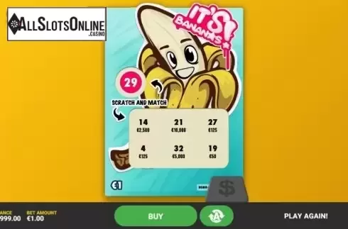 Game Screen 3. It's Bananas from Hacksaw Gaming