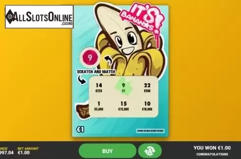 Game Screen 4. It's Bananas from Hacksaw Gaming