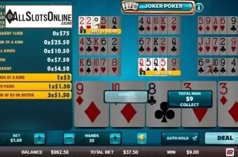Game Screen 2. Joker Poker (Red Rake) from Red Rake