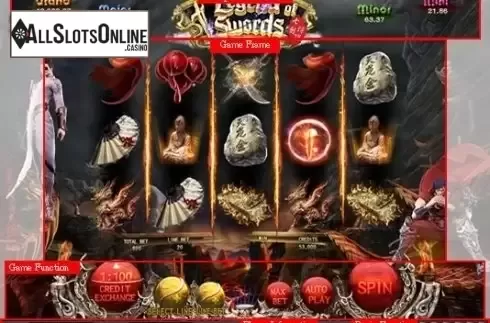 Reel Screen. Legend of 7 Swords from esball