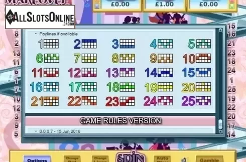 Paylines. Make Over Magic from Eyecon