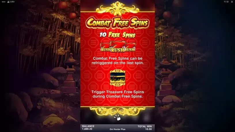 Oni Hunter Plus slot screenshot 5