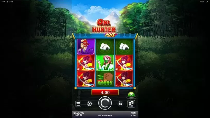 Oni Hunter Plus slot screenshot 2