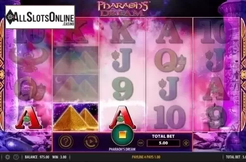 Win Screen. Pharaoh's Dream from Bally