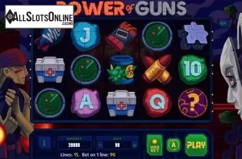 Reels screen. Power of Guns from X Line