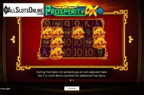 Start Screen. Prosperity Ox from iSoftBet