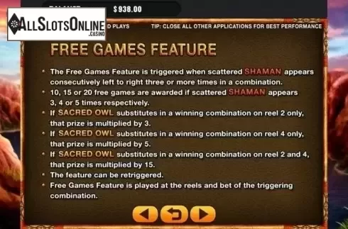 Game Rules. Sacred Owl from GMW