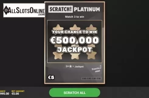 Game Screen 1. Scratch Platinum from Hacksaw Gaming
