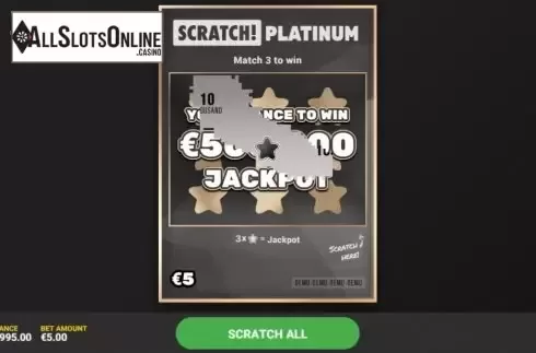Game Screen 2. Scratch Platinum from Hacksaw Gaming
