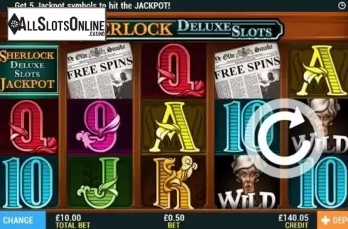 Reel Screen. Sherlock Deluxe from Intouch Games