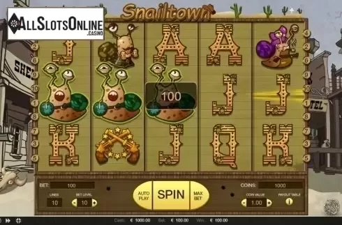 Big win screen. Snailtown from Thunderspin