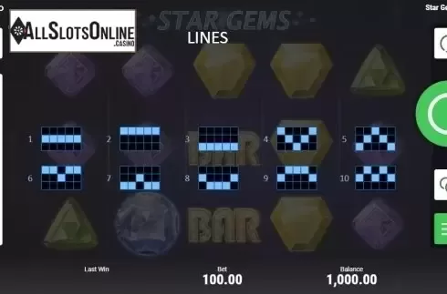 Paytable 4. Star Gems (Booongo) from Booongo