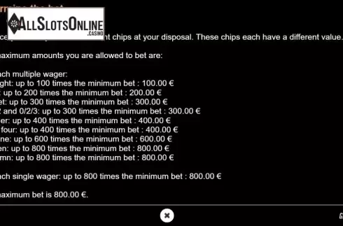 Information screen 3. Steampunk Roulette VIP from GAMING1