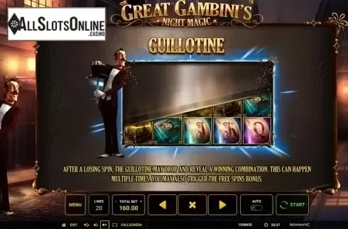 Paytable 3. The Great Gambini's Night Magic from Greentube