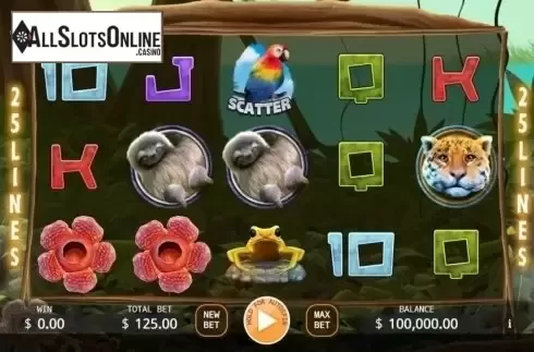 Reel Screen. The Primeval Rainforest from KA Gaming