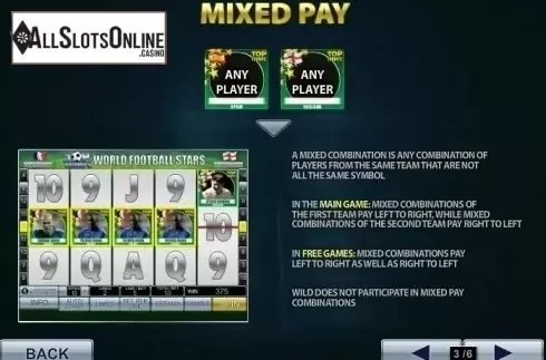 Paytable 3. Top Trumps - World Football Stars 2014 from Playtech