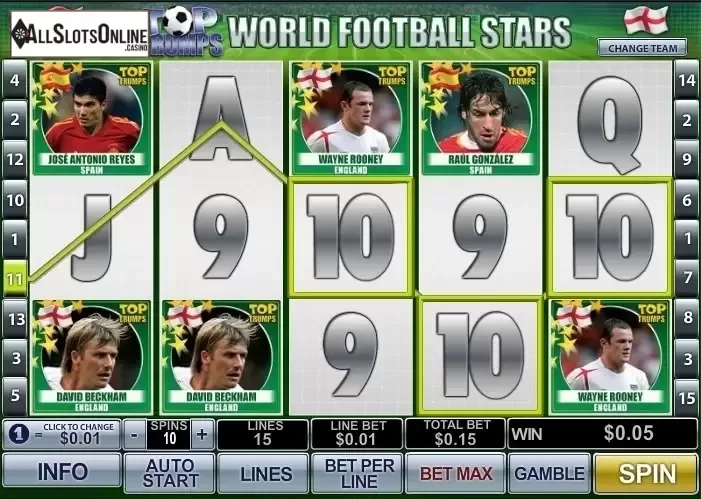 Win Screen . Top Trumps - World Football Stars 2014 from Playtech