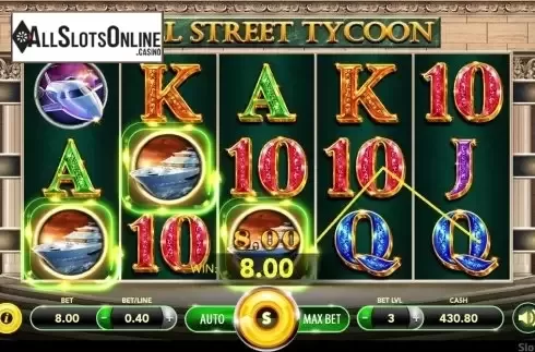 Win Screen. Wall Street Tycoon from SlotVision