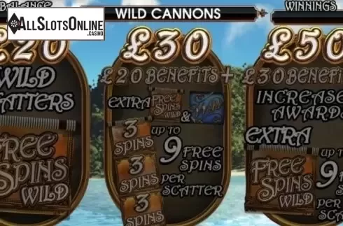 Hi Roller Screen. Wild Cannons from CR Games