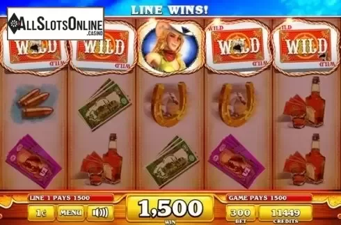 Win Screen 4. Winner of the West from Incredible Technologies