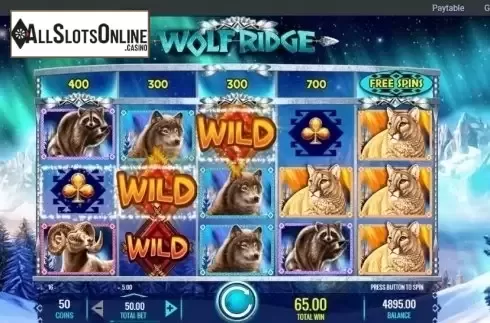 Wild Win Screen. Wolf Ridge from IGT