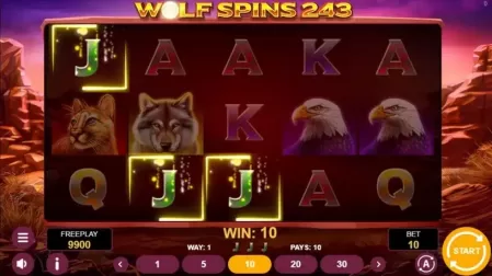 Wolf Spins 243 slot screenshot 2