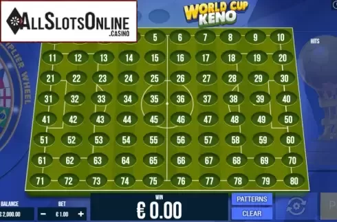 Game Screen 1. World Cup Keno from Pariplay