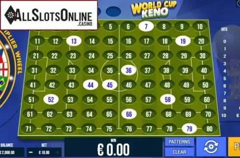 Game Screen 2. World Cup Keno from Pariplay