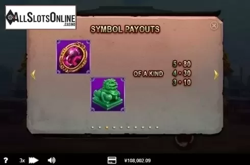 Paytable 3. Wu Zetian from RTG
